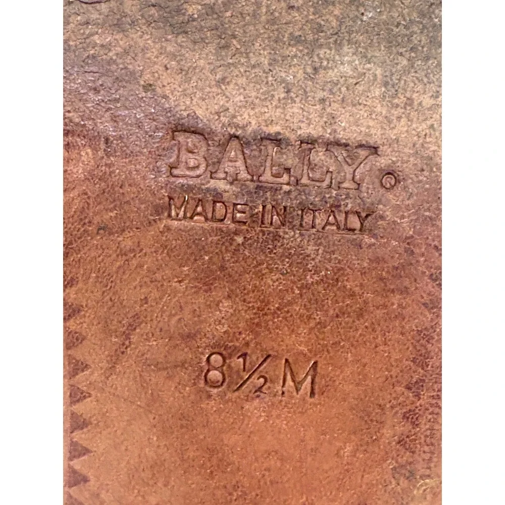 Vintage Bally Loafers Brown Men Size 8.5 Leather Made In Italy